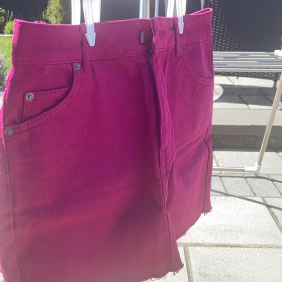 Top Shop Purple Denim Skirt - Picture 3 of 3